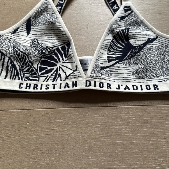 Dior - J’adior Navy Bralette Oblique Technical Cotton: Toile de Jouy Print - Picture 5 of 6